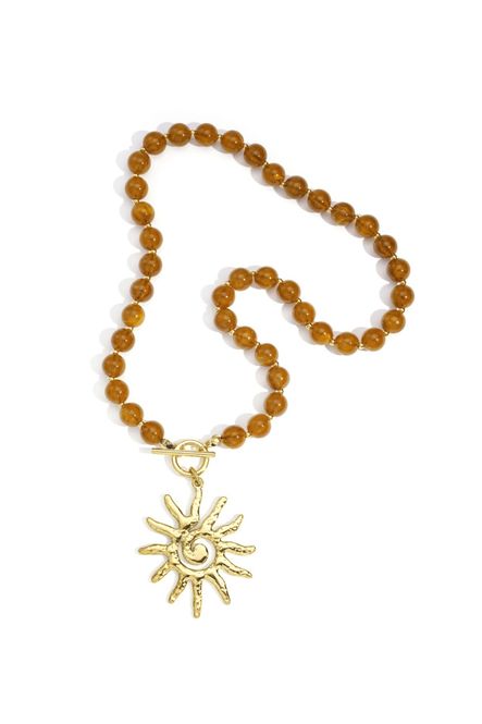 Hoofdbeeld Kralenketting zon bruin